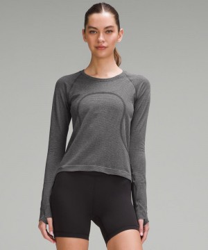 μακρυμανικα μπλουζακια Lululemon Swiftly Tech 2.0 γυναικεια μαυρα ασπρα | Greece-6308542