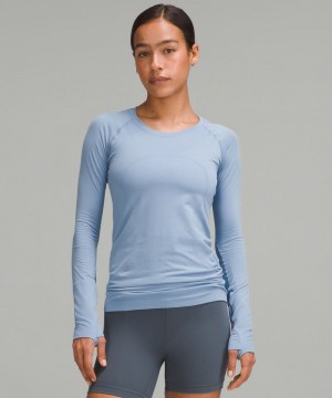 μακρυμανικα μπλουζακια Lululemon Swiftly Tech 2.0 γυναικεια μπλε μπλε | Greece-9057416