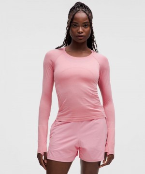μακρυμανικα μπλουζακια Lululemon Swiftly Tech 2.0 γυναικεια ροζ ροζ | Greece-9642130