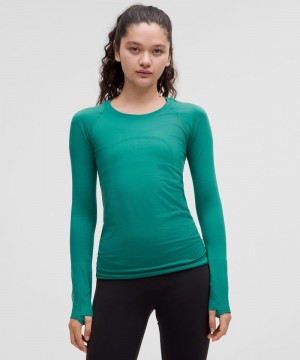 μακρυμανικα μπλουζακια Lululemon Swiftly Tech 2.0 γυναικεια τυρκουάζ μπλε τυρκουάζ μπλε | Greece-2754068