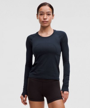 μακρυμανικα μπλουζακια Lululemon Swiftly Tech 2.0 γυναικεια σκουρο μπλε σκουρο μπλε | Greece-1942638