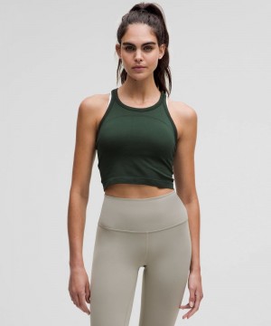 αμανικα μπλουζακια Lululemon Swiftly Tech Cropped Racerback 2.0 γυναικεια πρασινο πρασινο | Greece-6045813