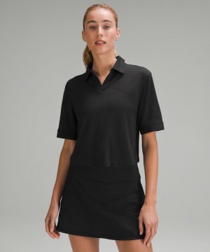 μπλουζακια πολο Lululemon Swiftly Tech Relaxed-Fit γυναικεια μαυρα μαυρα | Greece-3196027