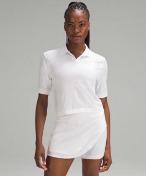 μπλουζακια πολο Lululemon Swiftly Tech Relaxed-Fit γυναικεια ασπρα ασπρα | Greece-6924371