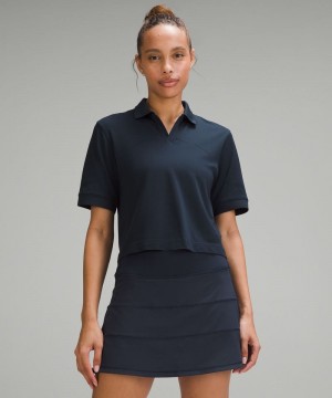 μπλουζακια πολο Lululemon Swiftly Tech Short-Sleeve γυναικεια σκουρο μπλε σκουρο μπλε ασπρα | Greece-4026135