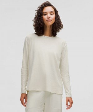 μακρυμανικα μπλουζακια Lululemon Twist-Back Relaxed-Fit γυναικεια Μπεζ | Greece-5631749