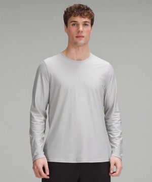μακρυμανικα μπλουζακια Lululemon Ultra-Soft Nulu ανδρικα ασημι | Greece-9386152
