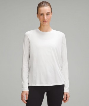 μακρυμανικα μπλουζακια Lululemon Ultralight Hip-Length γυναικεια ασπρα | Greece-7163084