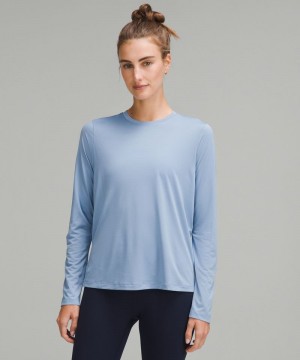 μακρυμανικα μπλουζακια Lululemon Ultralight Hip-Length γυναικεια μπλε | Greece-8694120