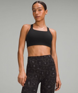 Αθλητικο Σουτιεν Lululemon Ultralu Square-Neck Workout Medium Support, D/DD Cup γυναικεια μαυρα | Greece-6358214