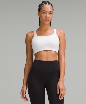 Αθλητικο Σουτιεν Lululemon Ultralu Square-Neck Workout Medium Support, D/DD Cup γυναικεια ασπρα | Greece-0516342