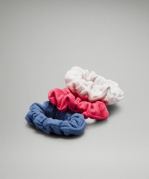 Αξεσουαρ Μαλλιων Lululemon Uplifting Scrunchies γυναικεια ροζ μπλε | Greece-9632471