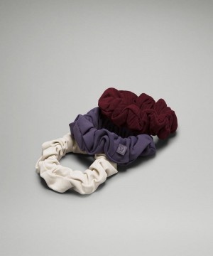 Αξεσουαρ Μαλλιων Lululemon Uplifting Scrunchies γυναικεια βαθυ γκρι Μπεζ σκούρο κοκκινα | Greece-8074139
