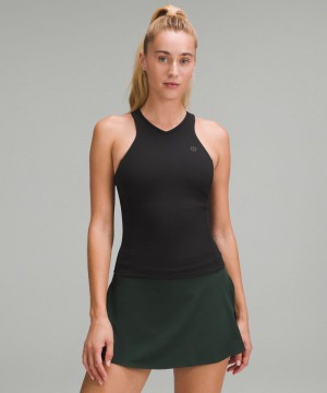 αμανικα μπλουζακια Lululemon Waist-Length V-Neck Tennis γυναικεια μαυρα | Greece-0647231