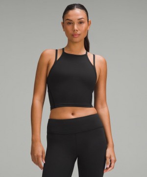 αμανικα μπλουζακια Lululemon Wunder Train High-Neck Cross-Back γυναικεια μαυρα | Greece-8321769