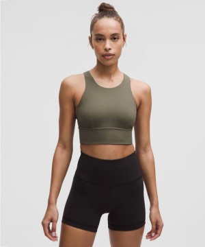 Αθλητικο Σουτιεν Lululemon Wunder Train Longline Medium Support, C/D Cup γυναικεια πρασινο | Greece-8469103