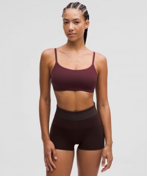 Αθλητικο Σουτιεν Lululemon Wunder Train Strappy Racer Light Support, C/D Cup γυναικεια σκούρο κοκκινα | Greece-2360154