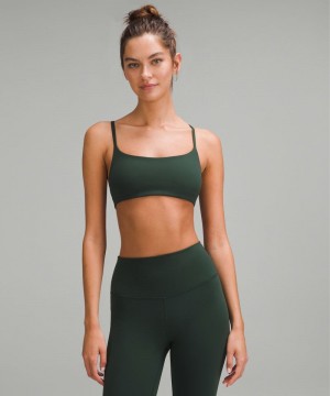 Αθλητικο Σουτιεν Lululemon Wunder Train Strappy Racer Light Support, A/B Cup γυναικεια πρασινο | Greece-4926583
