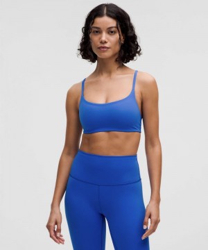 Αθλητικο Σουτιεν Lululemon Wunder Train Strappy Racer Light Support, A/B Cup γυναικεια μπλε | Greece-0128457