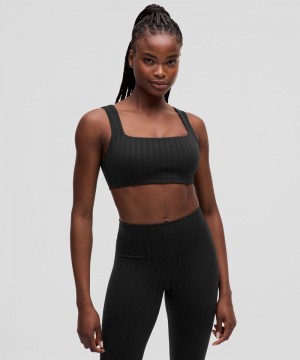 Αθλητικο Σουτιεν Lululemon Wunder Under Light Support, C/D Cup Tonal Stripe γυναικεια μαυρα | Greece-8063529