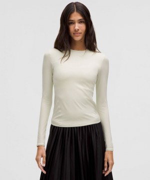 μακρυμανικα μπλουζακια Lululemon Wundermost Ultra-Soft Nulu Crewneck γυναικεια Μπεζ | Greece-1526893