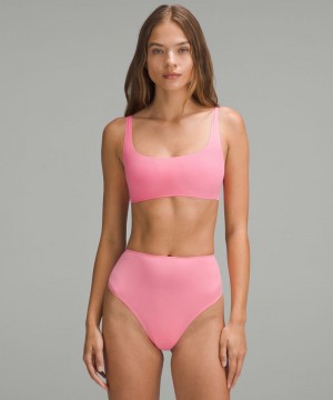 Αθλητικο Σουτιεν Lululemon Wundermost Ultra-Soft Nulu Scoop-Neck Bralette γυναικεια ροζ | Greece-5487632