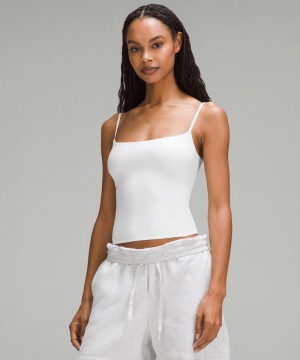 αμανικα μπλουζακια Lululemon Wundermost Ultra-Soft Nulu Spaghetti-Strap Cami γυναικεια ασπρα | Greece-7230516