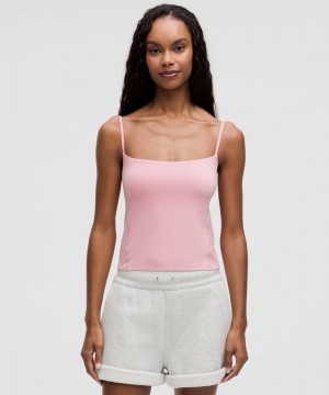 αμανικα μπλουζακια Lululemon Wundermost Ultra-Soft Nulu Spaghetti-Strap Cami γυναικεια ροζ | Greece-5607249