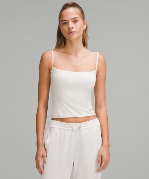 αμανικα μπλουζακια Lululemon Wundermost Ultra-Soft Nulu Spaghetti-Strap Cami γυναικεια Μπεζ | Greece-6475231
