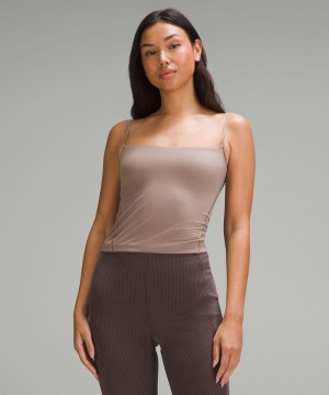 αμανικα μπλουζακια Lululemon Wundermost Ultra-Soft Nulu Spaghetti-Strap Cami γυναικεια γκρι | Greece-1367092