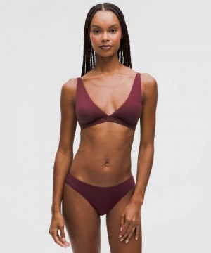 Αθλητικο Σουτιεν Lululemon Wundermost Ultra-Soft Nulu Triangle Bralette A-D Cups γυναικεια σκούρο κοκκινα | Greece-2536109