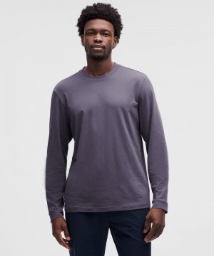 μακρυμανικα μπλουζακια Lululemon Zeroed In ανδρικα βαθυ γκρι | Greece-6543729