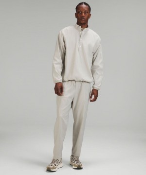 μακρυμανικα μπλουζακια Lululemon lab Woven Long-Sleeve Henley ανδρικα ασπρα | Greece-6904835