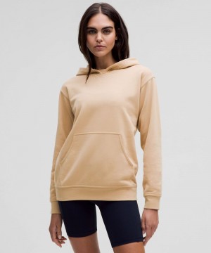 Φουτερ με Κουκουλα Lululemon All Yours French Terry γυναικεια κίτρινα | Greece-2514870