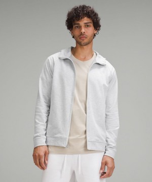 Φουτερ με Κουκουλα Lululemon City Sweat Full-Zip ανδρικα ανοιχτο γκρι ανοιχτο μπλε | Greece-5342109