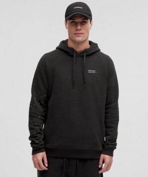Φουτερ με Κουκουλα Lululemon Classic-Fit Fleece Pullover Reflective ανδρικα μαυρα | Greece-0715829