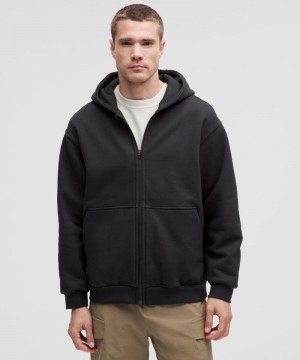 Φουτερ με Κουκουλα Lululemon Heavyweight Fleece Full-Zip ανδρικα μαυρα | Greece-4879035