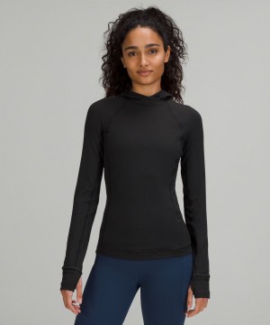 Φουτερ με Κουκουλα Lululemon It's Rulu Long-Sleeve γυναικεια μαυρα | Greece-9504672