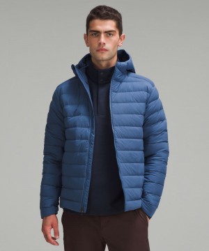 Φουτερ με Κουκουλα Lululemon Navigation 700-Down-Fill ανδρικα μπλε | Greece-0481963