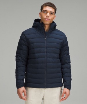 Φουτερ με Κουκουλα Lululemon Navigation 700-Down-Fill ανδρικα σκουρο μπλε | Greece-0381725