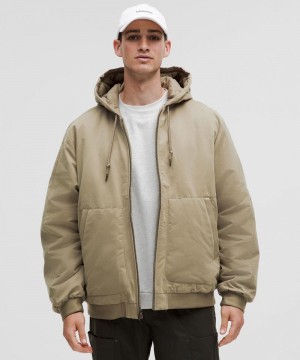 Φουτερ με Κουκουλα Lululemon Reversible Insulated ανδρικα καφε | Greece-6352409
