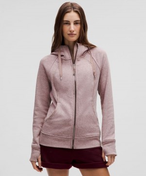 Φουτερ με Κουκουλα Lululemon Scuba Full-Zip Plush γυναικεια ροζ | Greece-9518472