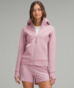 Φουτερ με Κουκουλα Lululemon Scuba Full-Zip γυναικεια ροζ ροζ | Greece-3648572