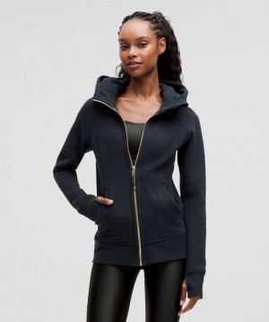 Φουτερ με Κουκουλα Lululemon Scuba Full-Zip γυναικεια σκουρο μπλε χρυσο χρωμα | Greece-7215083