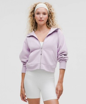 Φουτερ με Κουκουλα Lululemon Scuba Oversized Full-Zip γυναικεια μωβ | Greece-4915637