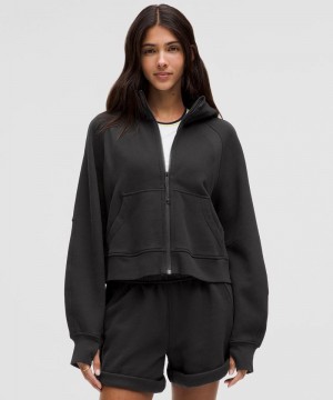 Φουτερ με Κουκουλα Lululemon Scuba Oversized Full-Zip γυναικεια μαυρα | Greece-1856904