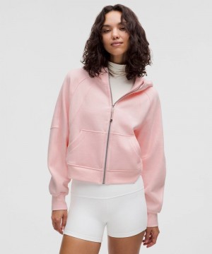 Φουτερ με Κουκουλα Lululemon Scuba Oversized Full-Zip γυναικεια ροζ | Greece-1548296