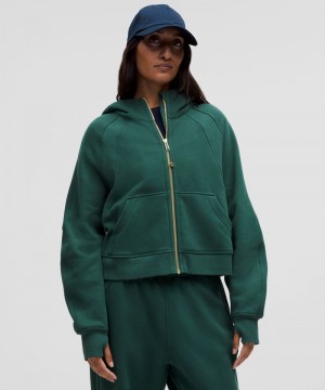 Φουτερ με Κουκουλα Lululemon Scuba Oversized Full-Zip γυναικεια τυρκουάζ χρυσο χρωμα | Greece-0375914