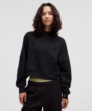 Φουτερ με Κουκουλα Lululemon Scuba Oversized Graphic γυναικεια μαυρα | Greece-2038157