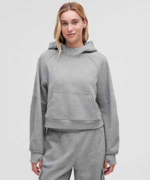 Φουτερ με Κουκουλα Lululemon Scuba Oversized Graphic γυναικεια γκρι | Greece-1845763